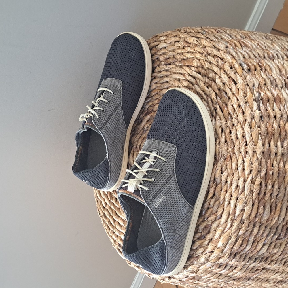 OluKai Men's Sneakers in Navy and Gray
